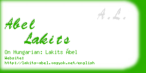 abel lakits business card