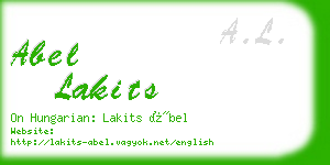 abel lakits business card